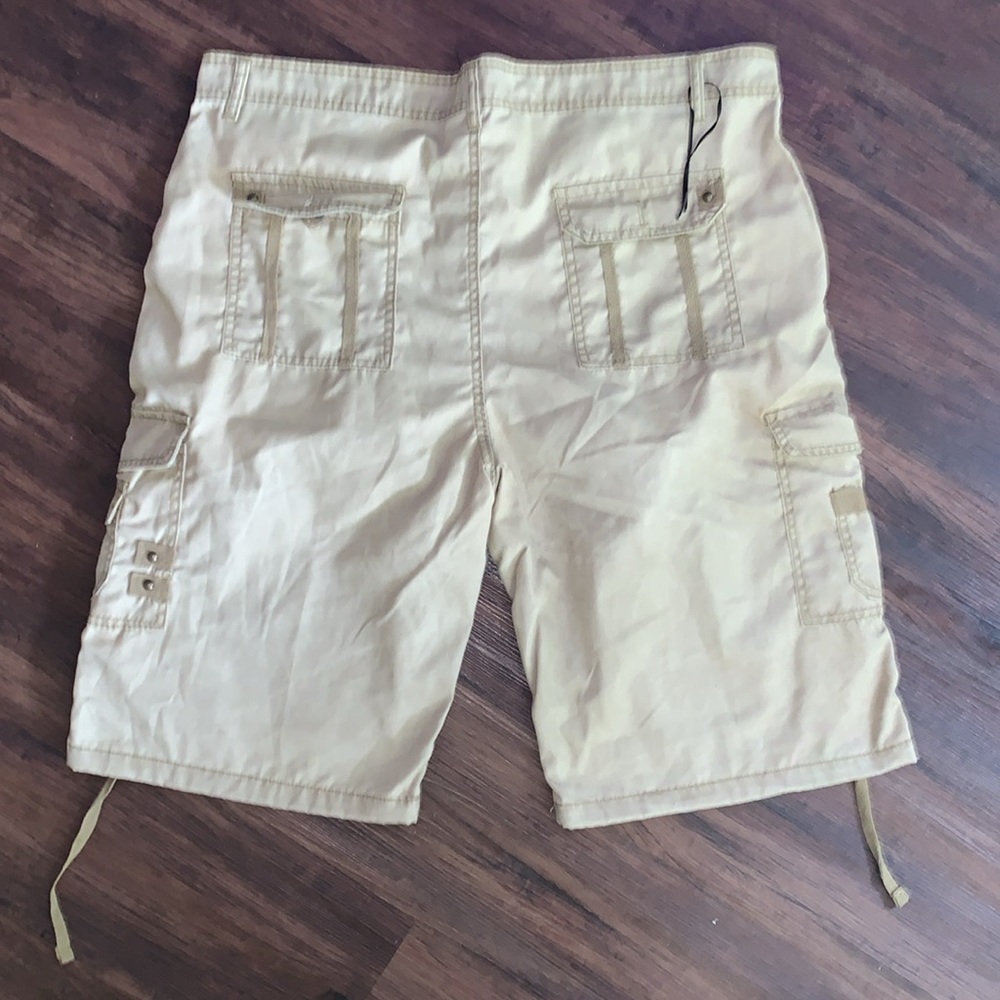 Marx‎ & Dutch Men’s khaki 6 pocket cargo shorts with hem drawstrings size 38 - Picture 2 of 2